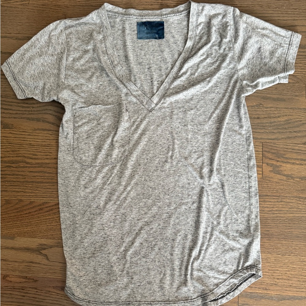 Nation LTD Gray V-Neck T-Shirt